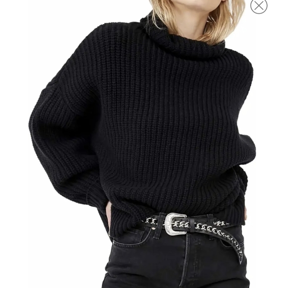 Free People Sweaters - Free People Open Weave Sweater black L